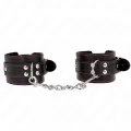 Handgelenkfesseln Schwarz mit Rotem Futter Verstellbar 20-28 cm X 5,5 cm von Kink Wrist Restraint