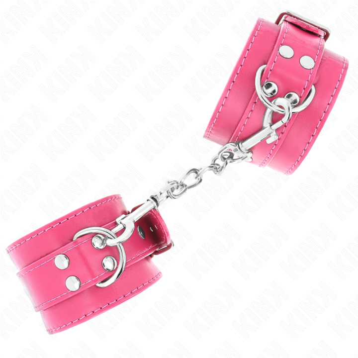 Handgelenkfesseln Raspberry Rose mit Raspberry Rose Futter Verstellbar 20-28 cm X 5,5 cm von Kink Wrist Restraint | Fesselliebe.de