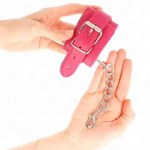Handgelenkfesseln Raspberry Rose mit Raspberry Rose Futter Verstellbar 20-28 cm X 5,5 cm von Kink Wrist Restraint