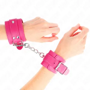 Handgelenkfesseln Raspberry Rose mit Raspberry Rose Futter Verstellbar 20-28 cm X 5,5 cm von Kink Wrist Restraint