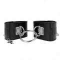 Feste Handgelenkfesseln mit Ring und Verschluss Schwarz Verstellbar 16-23 cm X 5,5 cm von Kink Wrist Restraint