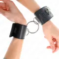 Feste Handgelenkfesseln mit Ring und Verschluss Schwarz Verstellbar 16-23 cm X 5,5 cm von Kink Wrist Restraint