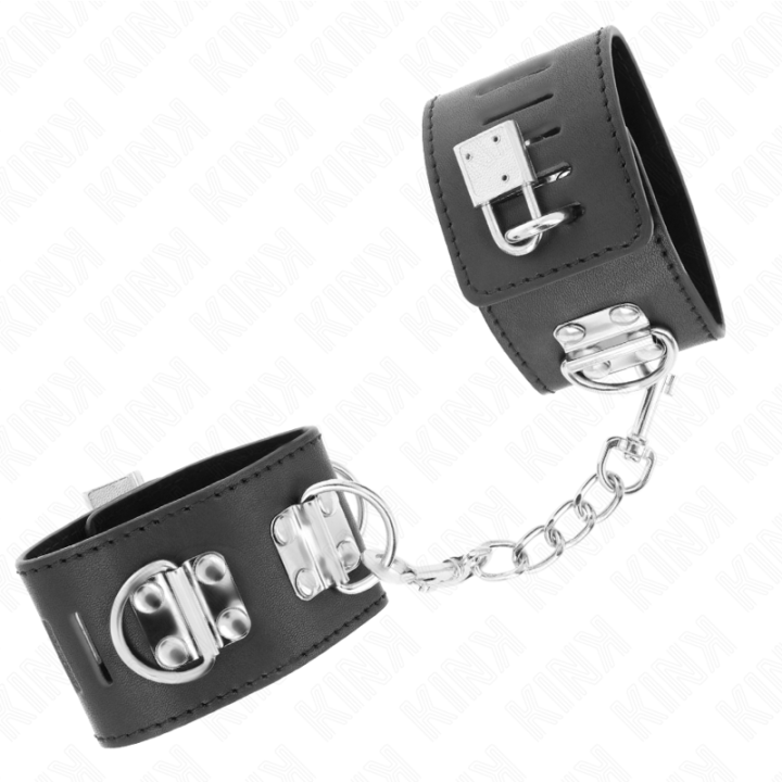 Multiposition Handgelenkfesseln mit Verschluss Schwarz Verstellbar 16-23 cm X 5,5 cm von Kink Wrist Restraint | Fesselliebe.de