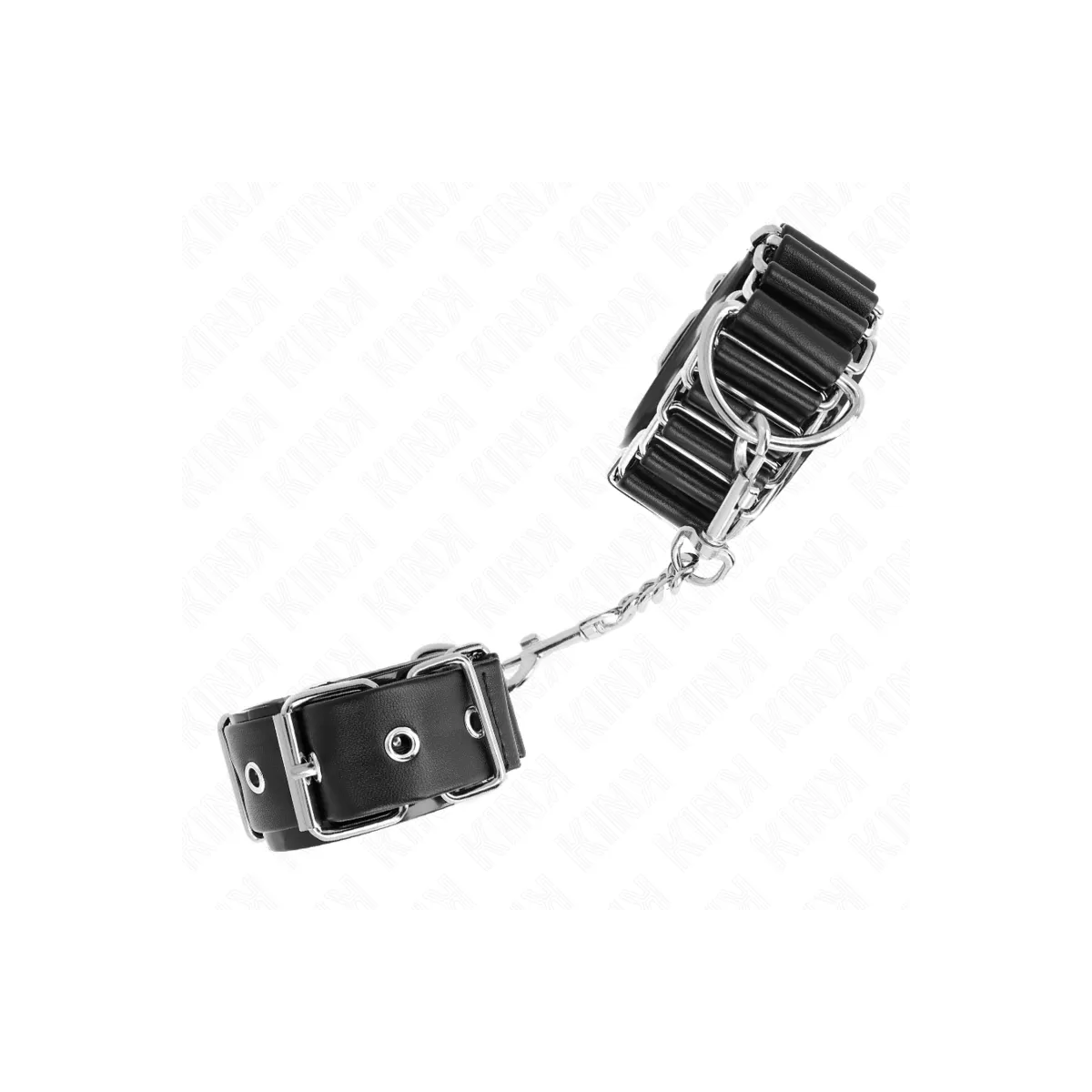 Scharnierähnliche Dünne Handgelenkfesseln Schwarz Verstellbar 16-22 cm X 3,5 cm von Kink Wrist Restraint | Fesselliebe.de