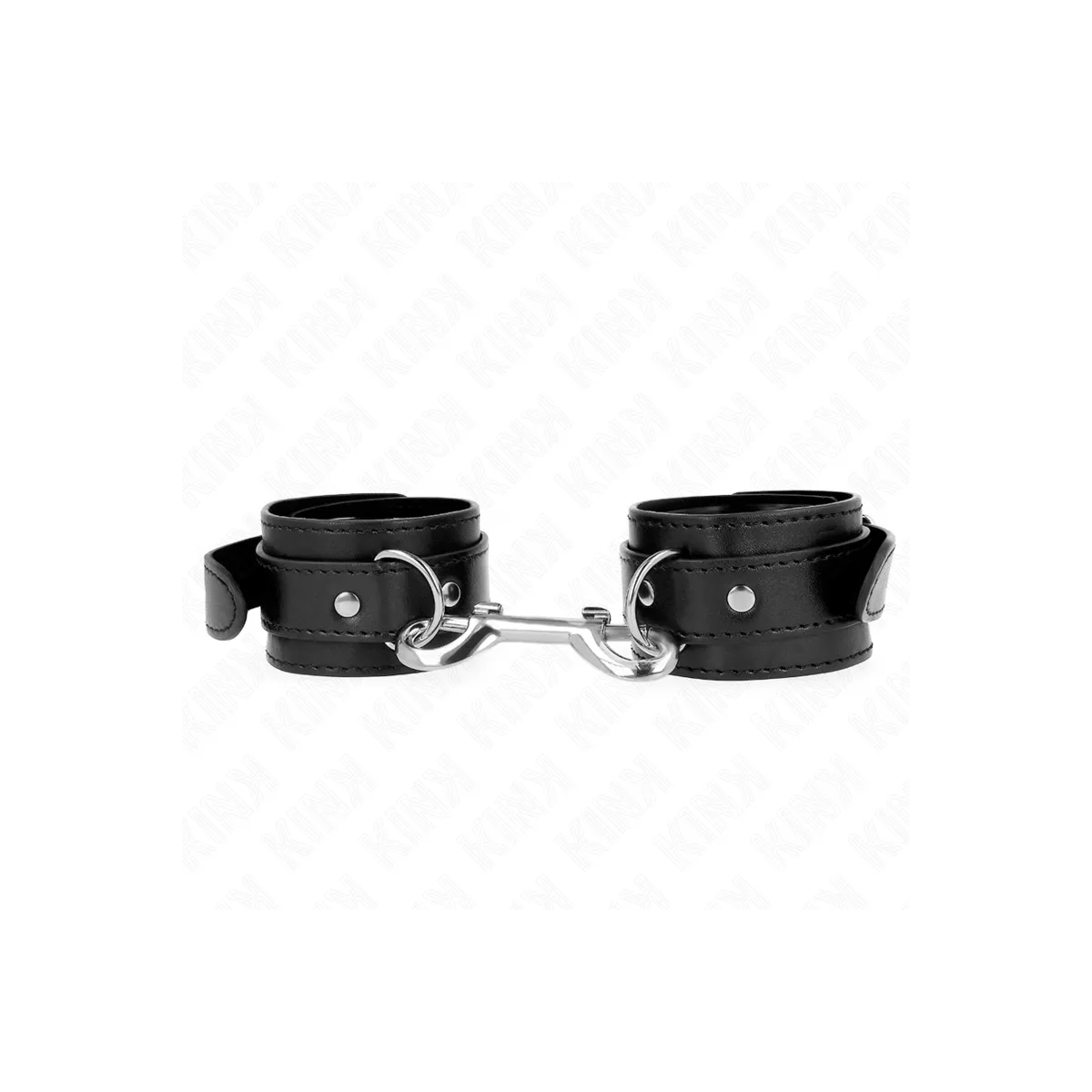 Handgelenkfesseln - Einzelne Nietenreihe Schwarz Verstellbar 17-28 cm X 5 cm von Kink Wrist Restraint | Fesselliebe.de