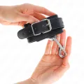 Handgelenkfesseln - Einzelne Nietenreihe und Schnalle Schwarz Verstellbar 17-28 cm X 5 cm von Kink Wrist Restraint