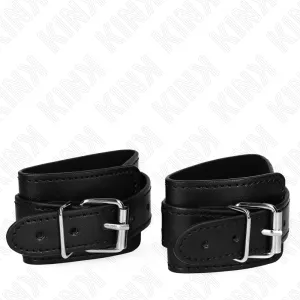 Abschließbare Dungeon Handgelenksfesseln Schwarz Verstellbar 21-28 cm X 5,5 cm von Kink Wrist Restraint