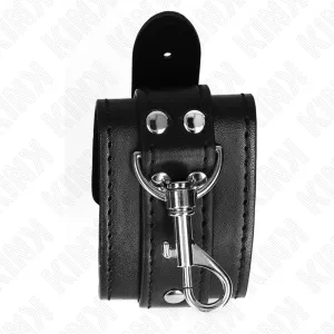 Abschließbare Dungeon Handgelenksfesseln Schwarz Verstellbar 21-28 cm X 5,5 cm von Kink Wrist Restraint