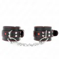 Schwarze Handgelenkfesseln mit Roter Herzeinlage, Verstellbar 21-28 cm X 5,5 cm von Kink Wrist Restraint