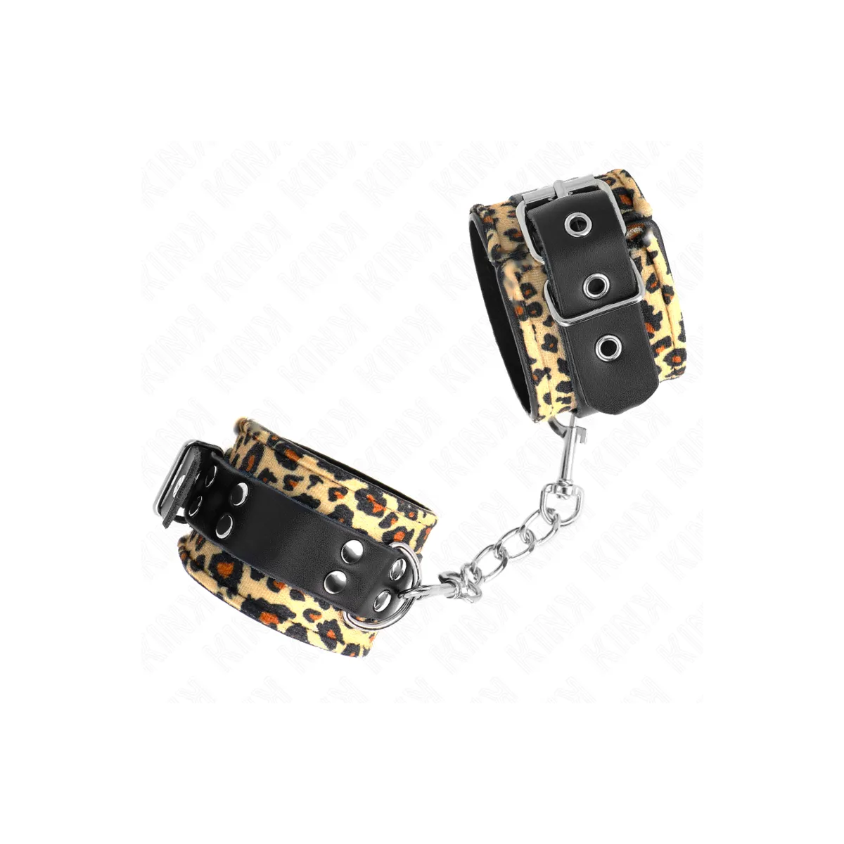 Leopard Handgelenkfessel aus Echtleder, Verstellbar 18-29 cm X 5,5 cm von Kink Wrist Restraint | Fesselliebe.de