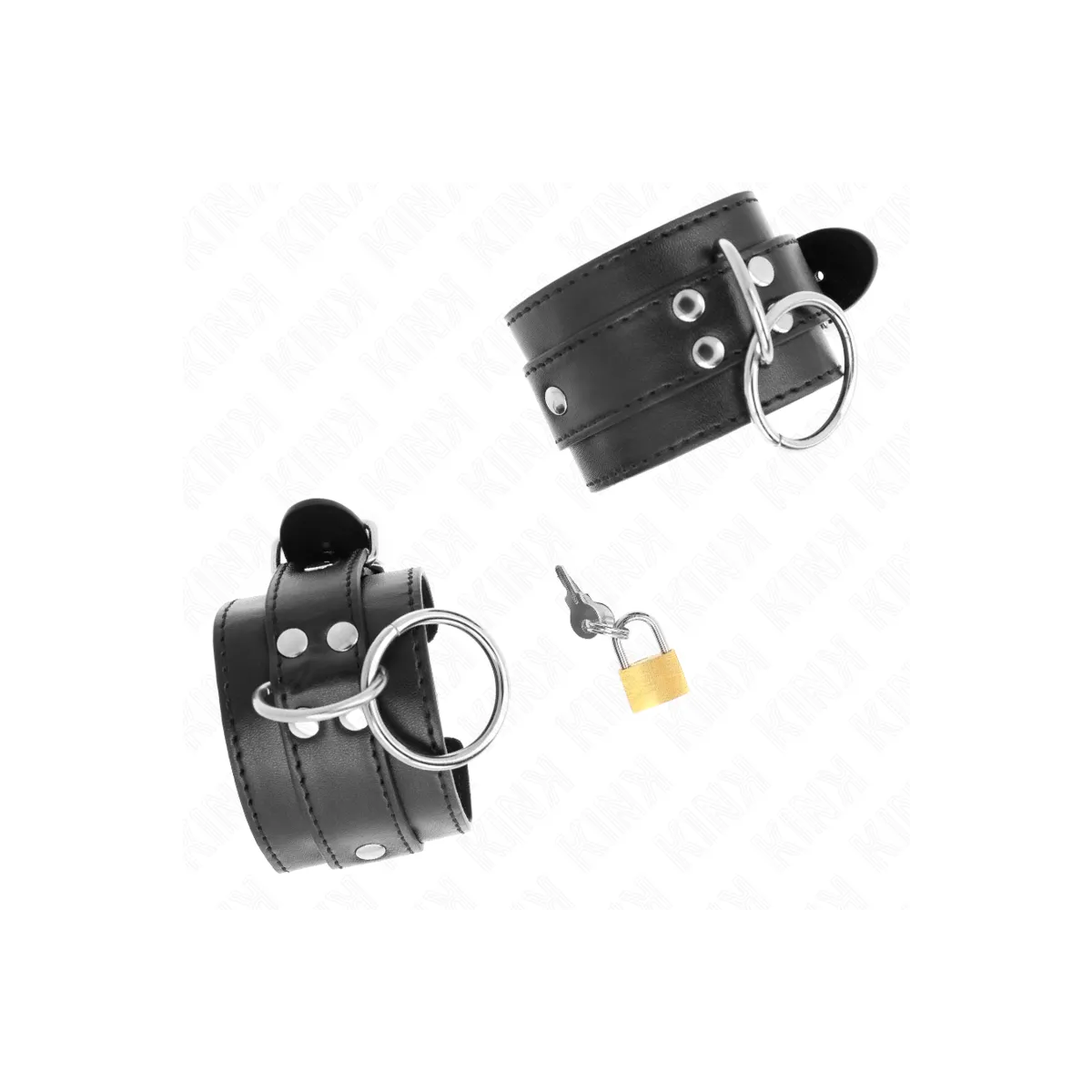 O-Ring Verriegelte Handgelenkfesseln Schwarz Verstellbar 20-28 cm X 5,5 cm von Kink Wrist Restraint | Fesselliebe.de