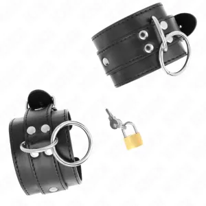 O-Ring Verriegelte Handgelenkfesseln Schwarz Verstellbar 20-28 cm X 5,5 cm von Kink Wrist Restraint
