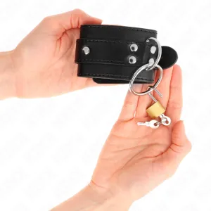 O-Ring Verriegelte Handgelenkfesseln Schwarz Verstellbar 20-28 cm X 5,5 cm von Kink Wrist Restraint