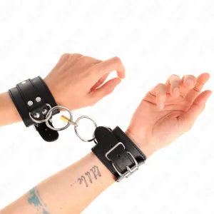 O-Ring Verriegelte Handgelenkfesseln Schwarz Verstellbar 20-28 cm X 5,5 cm von Kink Wrist Restraint