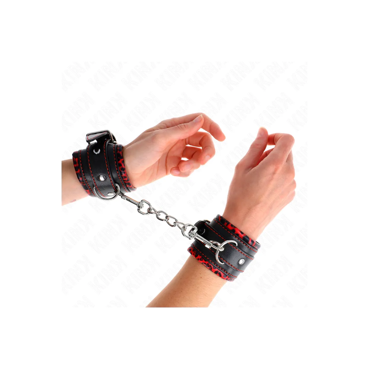 Handgelenkfesseln Rot/Schwarz Verstellbar 17-29 cm X 6 cm von Kink Wrist Restraint | Fesselliebe.de