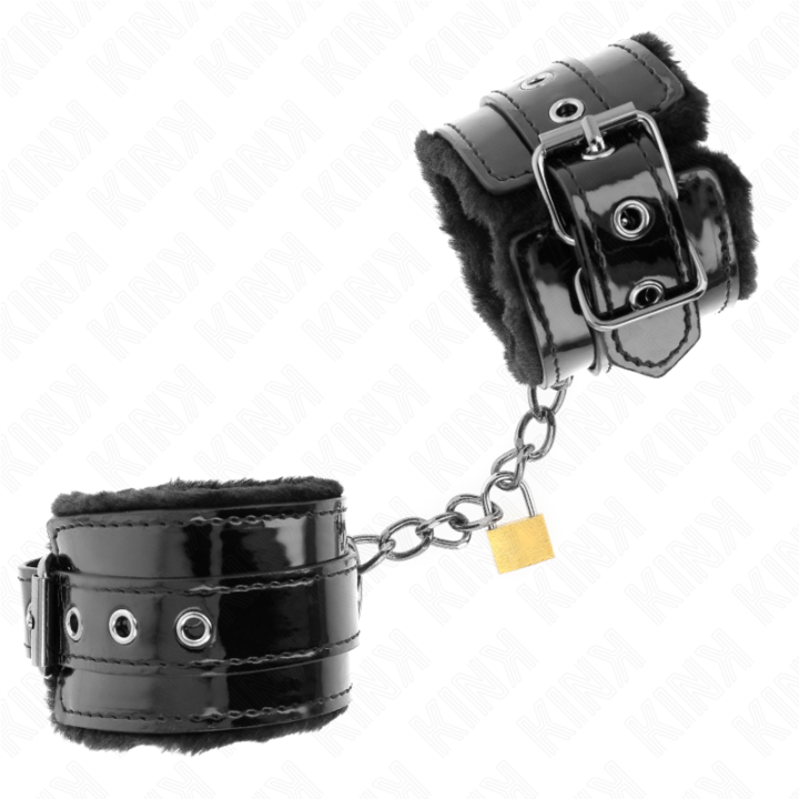 Leichte Handgelenksfesseln mit Kupferschloss, Verstellbar 17-29 cm X 5,5 cm von Kink Wrist Restraint | Fesselliebe.de