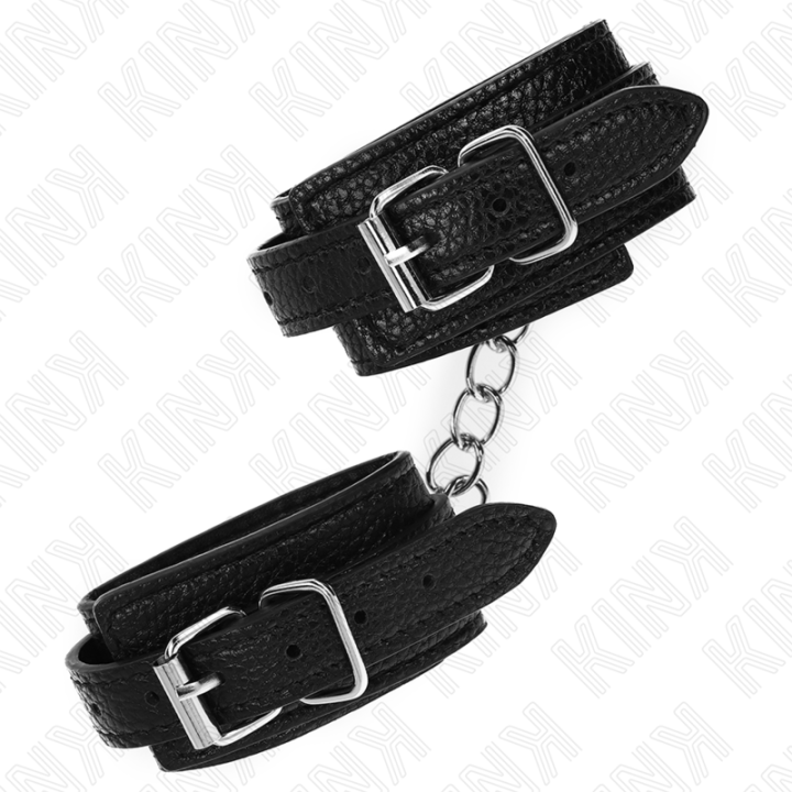 Handgelenkfesseln mit Schlangenmuster, Schwarz, Verstellbar 20-28 cm X 5,4 cm von Kink Wrist Restraint | Fesselliebe.de
