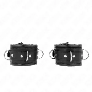 Schwere Handgelenksfesseln mit Schwarzem Pelzfutter, Verstellbar 20-30 cm X 6 cm von Kink Wrist Restraint | Fesselliebe.de