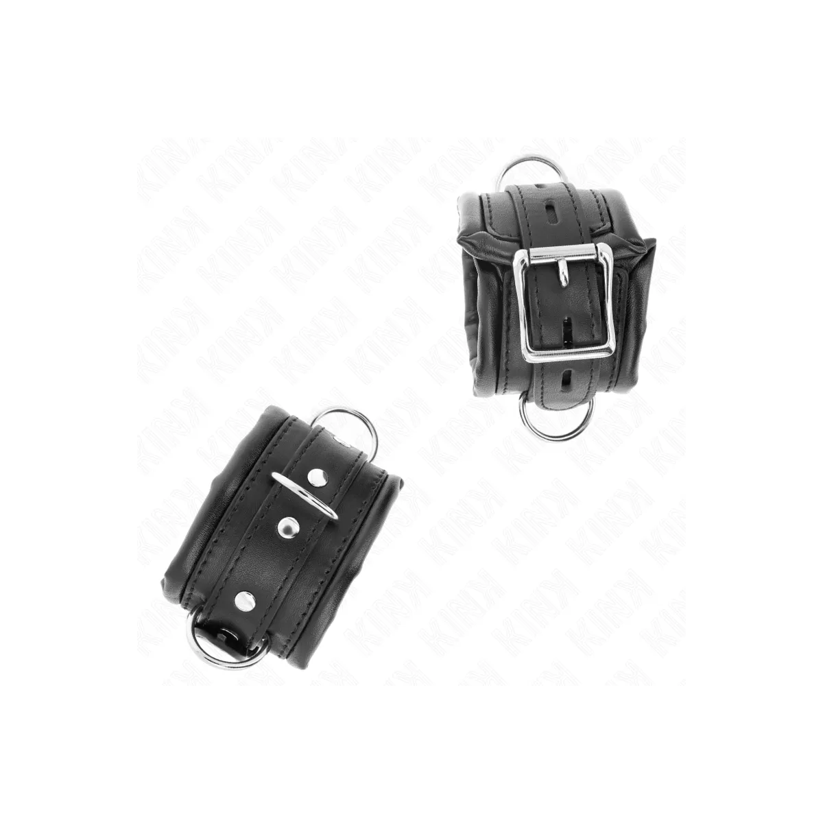 Schwere Handgelenksfesseln mit Schwarzem Pelzfutter, Verstellbar 20-30 cm X 6 cm von Kink Wrist Restraint | Fesselliebe.de