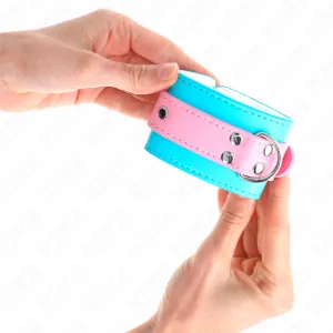 Süße Handgelenkfesseln Blau/Rosa Verstellbar 16-28 cm X 5 cm von Kink Wrist Restraint