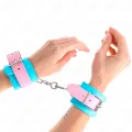 Süße Handgelenkfesseln Blau/Rosa Verstellbar 16-28 cm X 5 cm von Kink Wrist Restraint