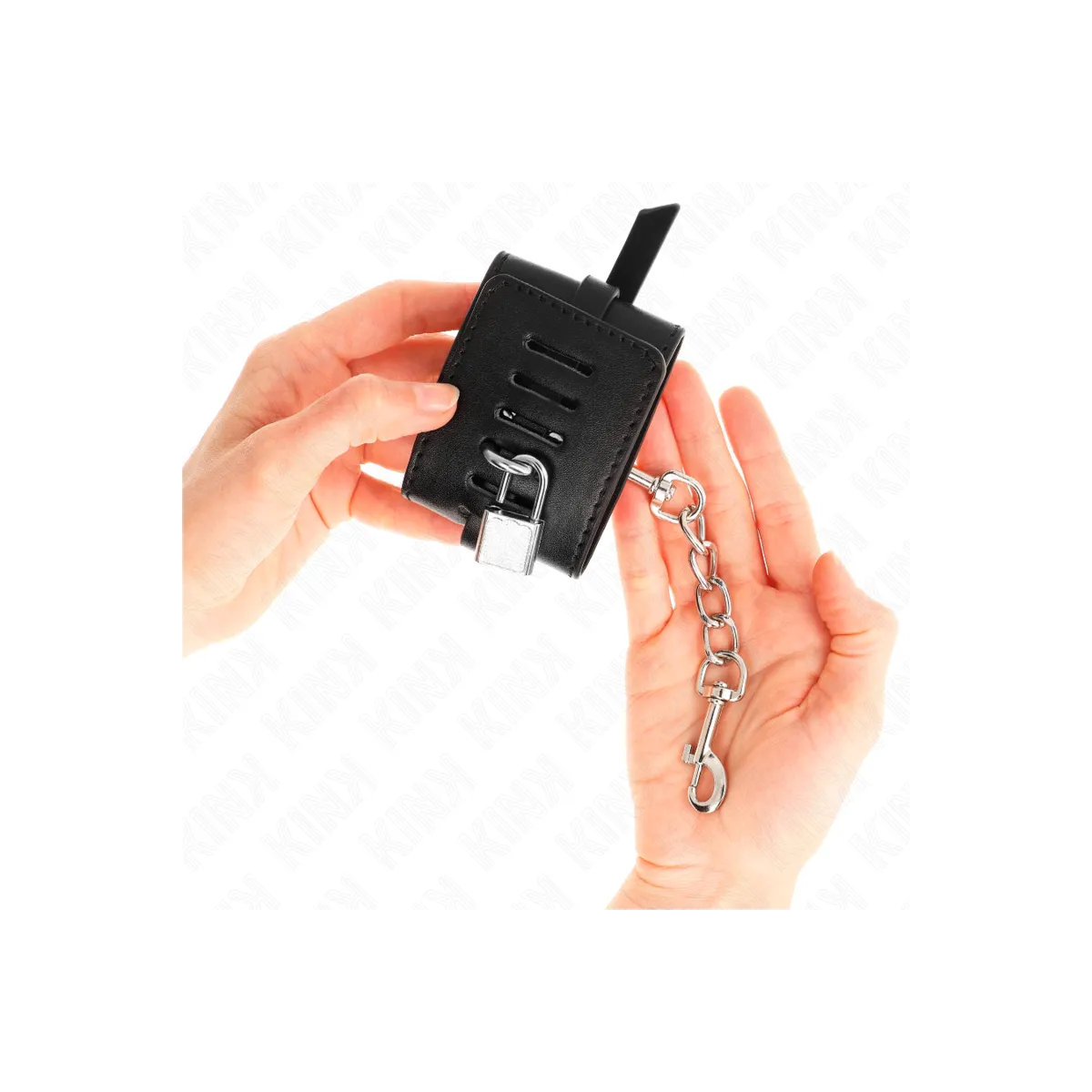 Deluxe Handgelenkfesseln mit Verriegelung, Schwarz, Verstellbar 14,5-21 cm X 6 cm von Kink Wrist Restraint | Fesselliebe.de