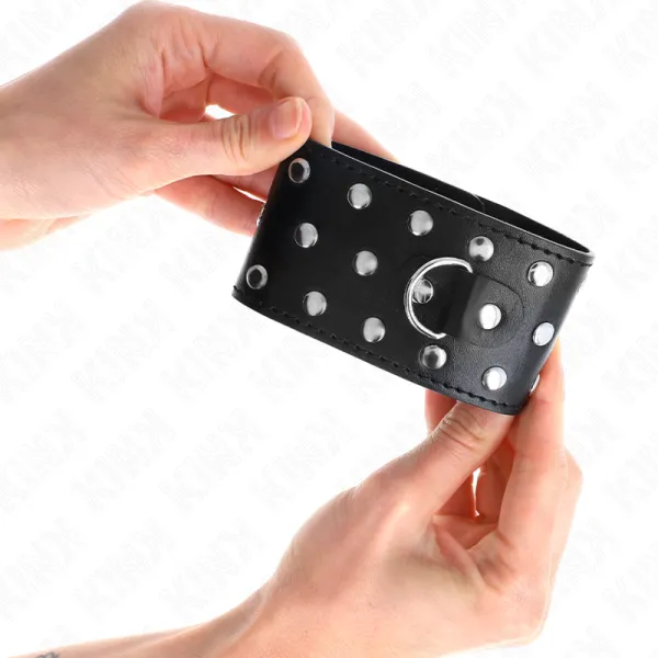 Punk Handgelenkfesseln Verstellbar 19-24 cm X 5,5 cm von Kink Wrist Restraint | Fesselliebe.de