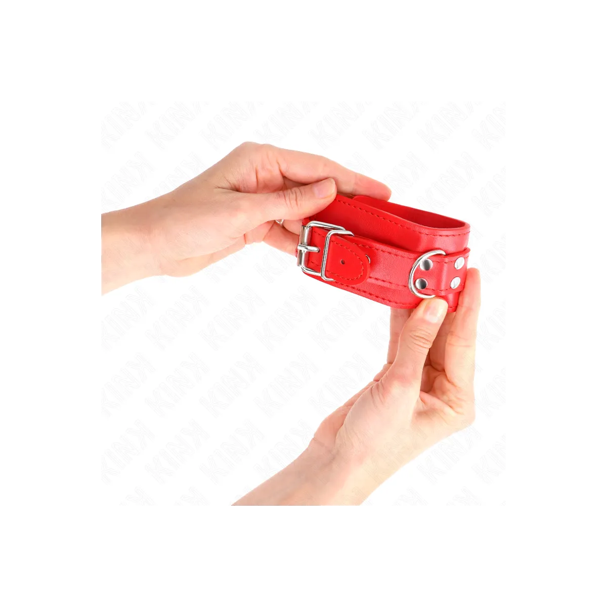 Einfache Handgelenksfesseln Rot Verstellbar 20-23 cm X 5,5 cm von Kink Wrist Restraint | Fesselliebe.de