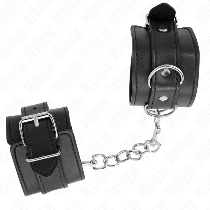 Einfache Handgelenksfesseln Schwarz Verstellbar 20-23 cm X 5,5 cm von Kink Wrist Restraint | Fesselliebe.de