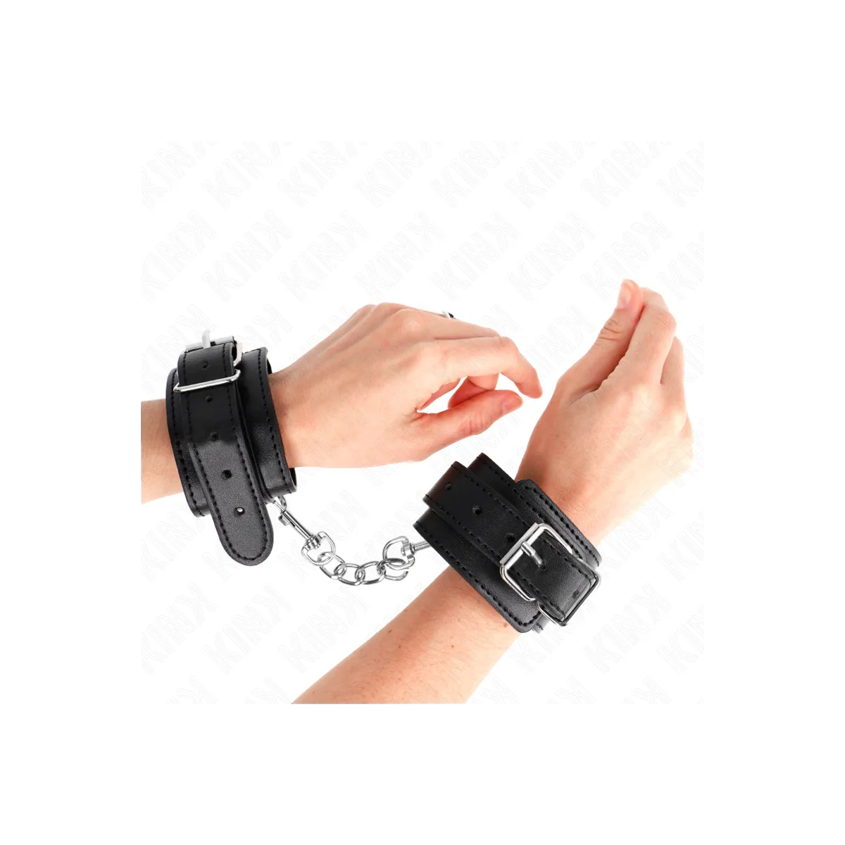 Dünne Handgelenkfesseln Schwarz Verstellbar 21-33 cm von Kink Wrist Restraint | Fesselliebe.de