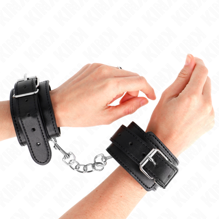 Dünne Handgelenkfesseln Schwarz Verstellbar 21-33 cm von Kink Wrist Restraint | Fesselliebe.de