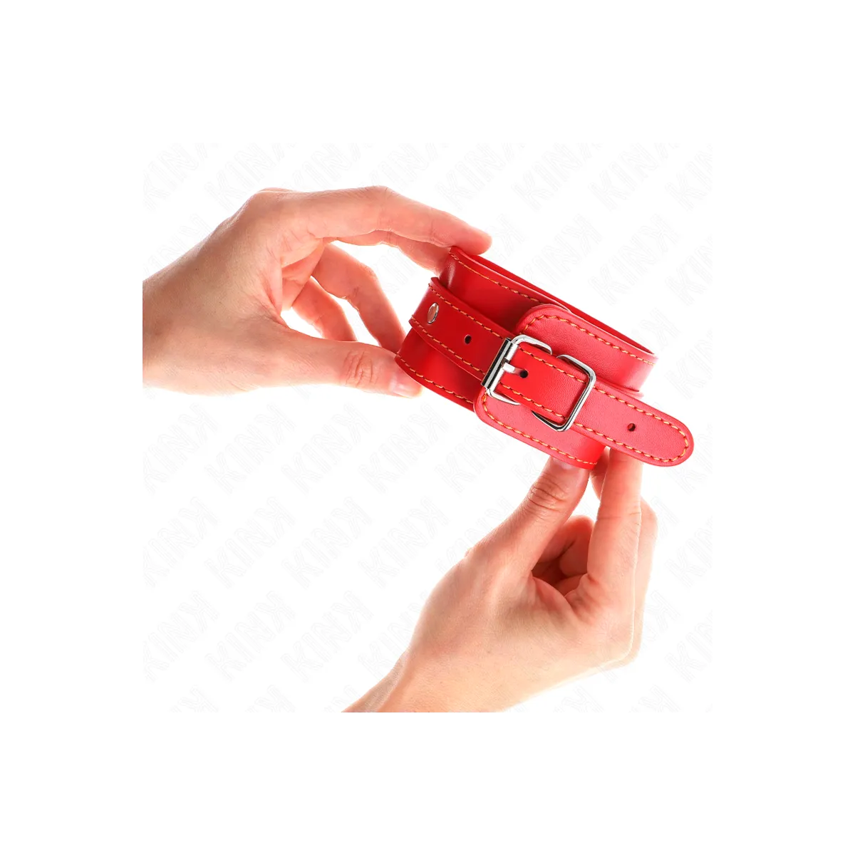 Dünne Handgelenksfesseln Rot Verstellbar 21-33 cm von Kink Wrist Restraint | Fesselliebe.de
