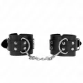 Handgelenkfessel mit Doppelter Schnalle Schwarz Verstellbar 19-26 cm von Kink Wrist Restraint