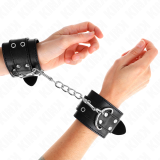 Handgelenkfessel mit Doppelter Schnalle Schwarz Verstellbar 19-26 cm von Kink Wrist Restraint | Fesselliebe.de