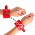 Glänzende Handmanschetten Rot Verstellbar 23-33 cm von Kink Wrist Restraint
