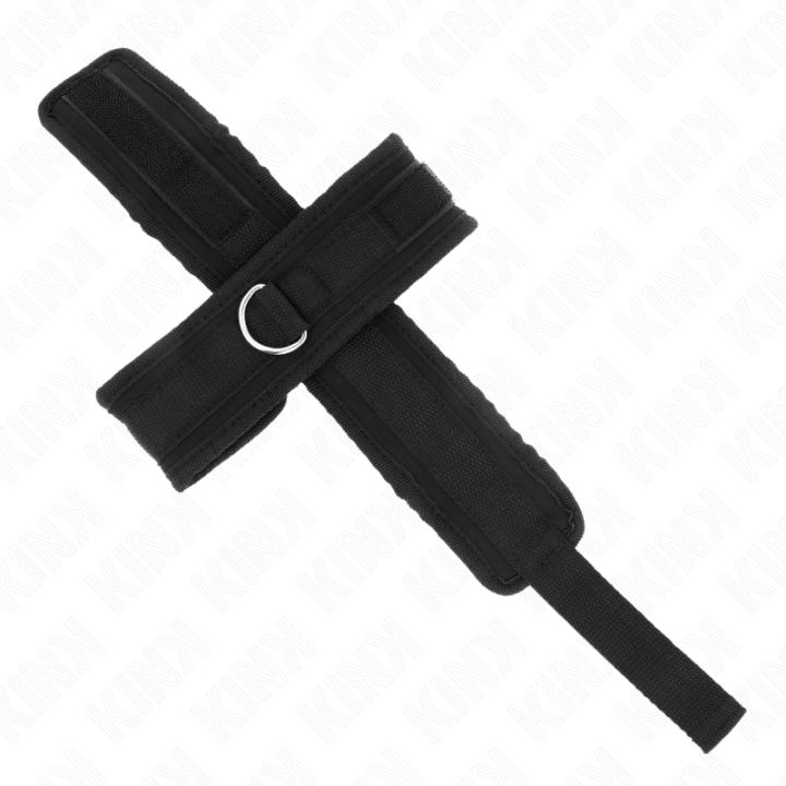 Kreuzmanschetten Schwarz 34 X 5,5 cm von Kink Wrist Restraint | Fesselliebe.de