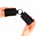 Beginner Pelz Handmanschetten 25 cm mit O-Ring 4 cm Schwarz Verstellbar 15-25 cm von Kink Wrist Restraint