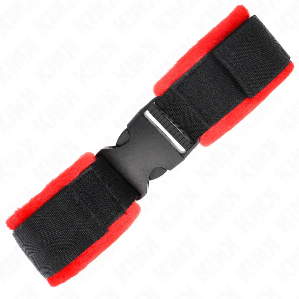 Nylon Bind Klett-Handfesseln Schwarz Modell 1 Verstellbar 25-35 cm X 6 cm von Kink Wrist Restraint | Fesselliebe.de