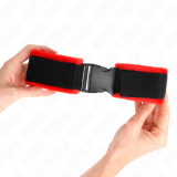 Nylon Bind Klett-Handfesseln Schwarz Modell 1 Verstellbar 25-35 cm X 6 cm von Kink Wrist Restraint | Fesselliebe.de