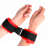 Nylon Bind Klett-Handfesseln Schwarz Modell 1 Verstellbar 25-35 cm X 6 cm von Kink Wrist Restraint | Fesselliebe.de