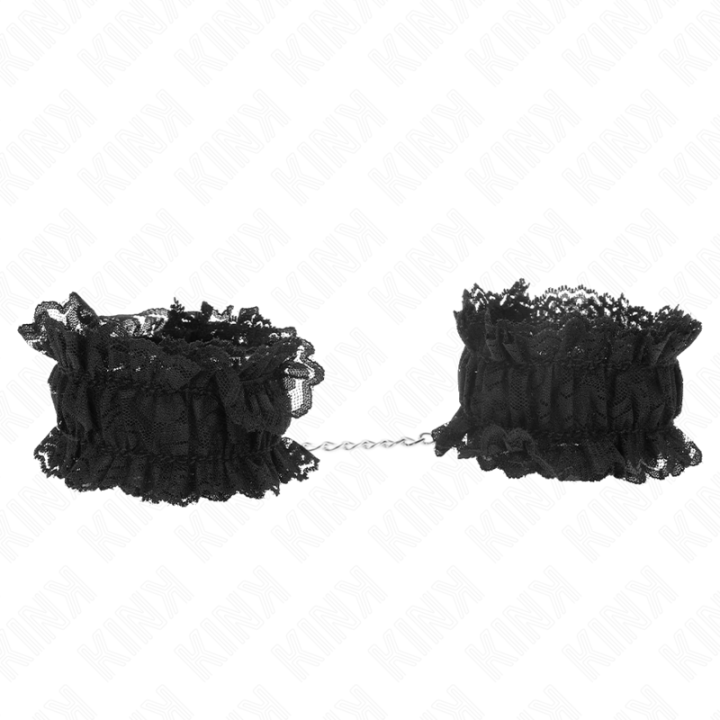 Elastische Handgelenksfesseln aus Spitze Negro von Kink Wrist Restraint | Fesselliebe.de