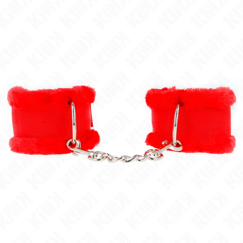 Handgelenkfesseln Rot Verstellbar 17-31 cm X 7 cm von Kink Wrist Restraint | Fesselliebe.de