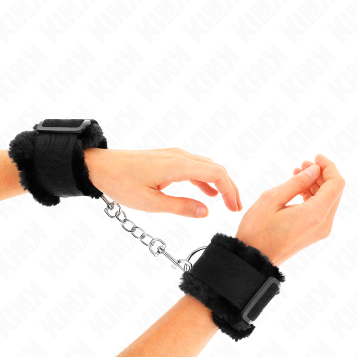 Handgelenkfesseln Schwarz Verstellbar 17-31 cm X 7 cm von Kink Wrist Restraint | Fesselliebe.de