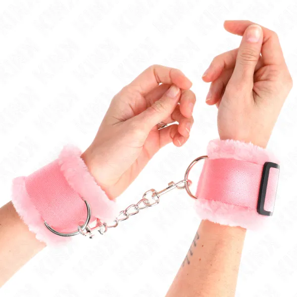 Handgelenkfesseln Rosa Verstellbar 17-31 cm X 7 cm von Kink Wrist Restraint | Fesselliebe.de
