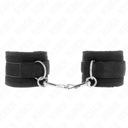 Nylon Bind-Handhandfesseln mit Klettverschluss, Schwarz, Modell 2, 18-35 cm X 6 cm von Kink Wrist Restraint | Fesselliebe.de