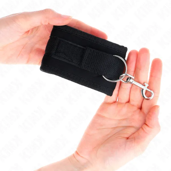 Nylon Bind-Handhandfesseln mit Klettverschluss, Schwarz, Modell 2, 18-35 cm X 6 cm von Kink Wrist Restraint | Fesselliebe.de