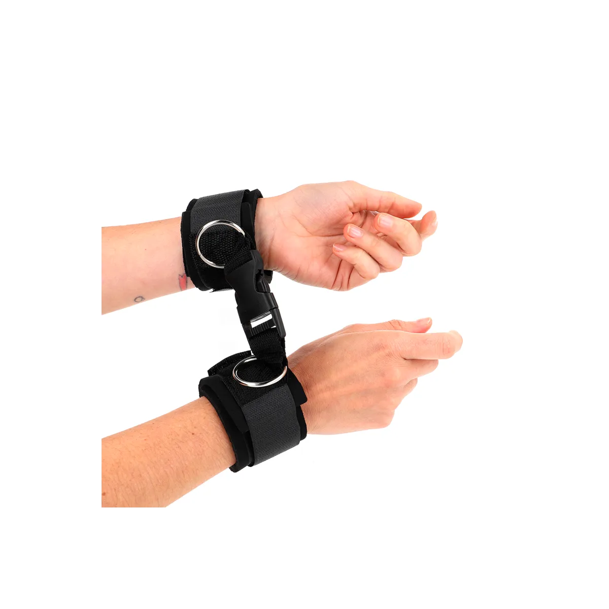 Neopren Handgelenkfesseln mit Klettverschluss Schwarz Verstellbar 22-34 cm von Kink Wrist Restraint | Fesselliebe.de