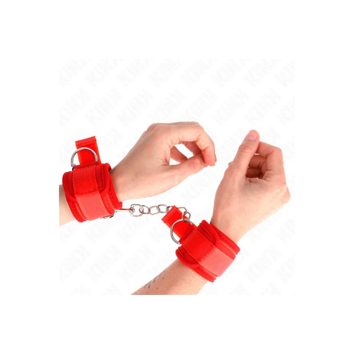 Neopren Handgelenkfesseln Rot 42 X 5 cm von Kink Wrist Restraint | Fesselliebe.de
