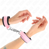 Verstellbare Neopren-Handhandfesseln Rosa Verstellbar 22-34 cm von Kink Wrist Restraint | Fesselliebe.de