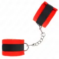 Beginner Pelzhandmanschetten Schwarz-Rot 30 X 7 cm von Kink Wrist Restraint